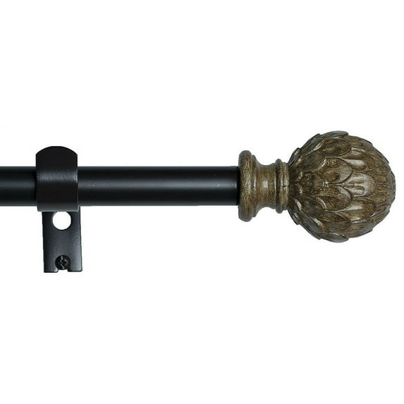 Urbanest Artichoke Rod, 3/4" Diameter, Cottage With Black Rod, 28"-48"
