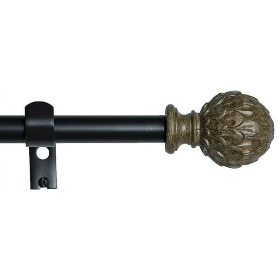 Urbanest Artichoke Rod, 3/4" Diameter, Cottage With Black Rod, 48"-84"
