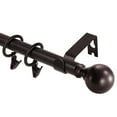 thumbnail image 1 of Urbanest Single Curtain Rod with 8 Clip Rings & Decorative Ball Finials – Classic Metal Window Drapery Rod Set, Heavy-Duty & Adjustable, 5/8" Diameter, 28" to 48", Oil-rubbed Bronze (ORB), 1 of 6