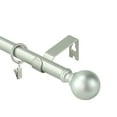 thumbnail image 1 of Urbanest Single Curtain Rod with 16 Clip Rings & Decorative Ball Finials – Classic Metal Window Drapery Rod Set, Heavy-Duty & Adjustable, 5/8" Diameter, 48" to 84", Antique Silver/Pewter, 1 of 7