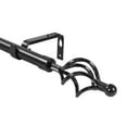 thumbnail image 1 of Urbanest 1" Diameter Designer Birdcage Single Curtain Rod – Heavy Metal Decorative Finials, Drapery Hardware for Window Treatments, 84" to 120", Matte Black, 1 of 6