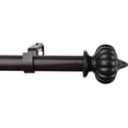 thumbnail image 1 of Urbanest Adjustable Single Curtain Rod Set Bishop Finials – 1 - Inch Diameter, With Bronze Rod, 28–48 Inches, 1 of 4