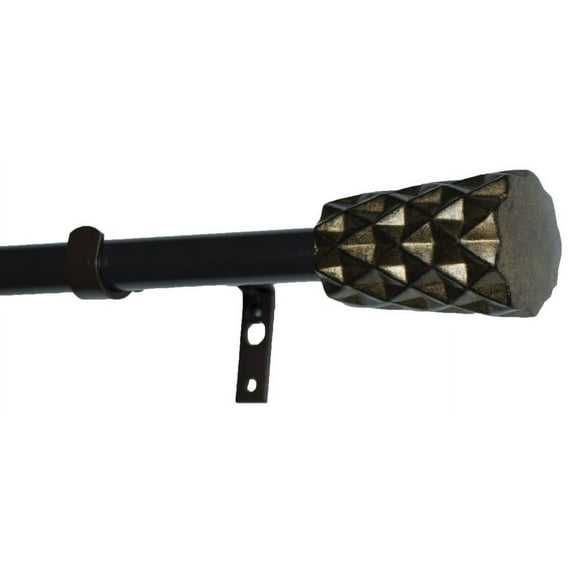 Urbanest Black Gold Truss Curtain Rod, 3/4" Bronze, 28"-48"
