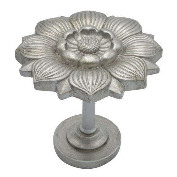 Urbanest Medallion Curtain Holdback – Elegant Drapery Tieback, Farmhouse Drapery Hardware for Stylish Window Treatments, 2 Pieces, English Antique Silver/Pewter