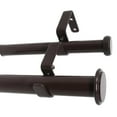 thumbnail image 1 of Urbanest Bouton Flat Button 1" 3/4" Double Drapery Curtain Window Rod Set - 84" to 120", Bronze, 1 of 3