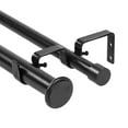 thumbnail image 1 of Urbanest Bouton Manhattan 1" 3/4" Double Drapery Curtain Window Rod Set - 84" to 120", Black, 1 of 6
