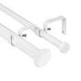 thumbnail image 1 of Urbanest Bouton Manhattan 1" 5/8" Double Drapery Curtain Window Rod Set - 48" to 84", White, 1 of 6