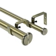 thumbnail image 1 of Urbanest Bouton Manhattan 1" 5/8" Double Drapery Curtain Window Rod Set - 84" to 120", Antique Brass, 1 of 6