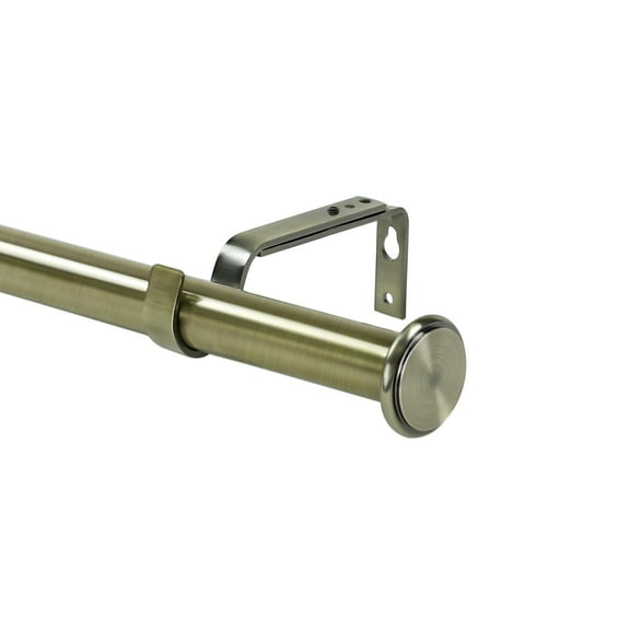 Urbanest 1" Adjustable Curtain Rod Set with Cap Finial Metal Window Drapery Rod, Modern Minimalist Design