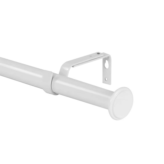 Urbanest 1" Adjustable Curtain Rod Set with Cap Finial Metal Window Drapery Rod, Modern Minimalist Design