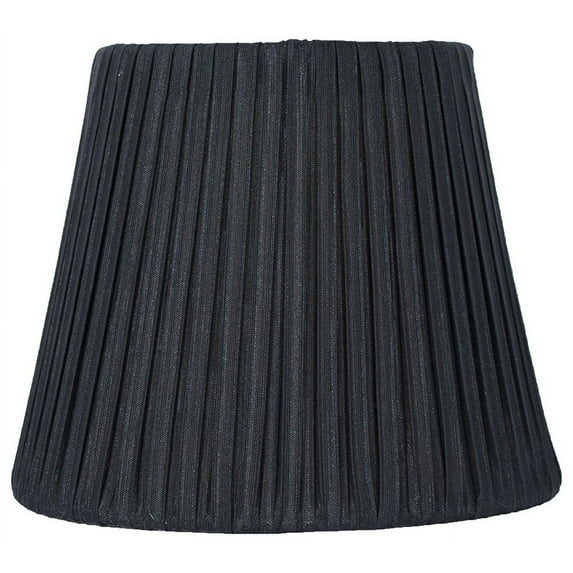 Urbanest Box Pleat Faux Silk Chandelier Shade, Black, 3x5x4.5", Set of 6