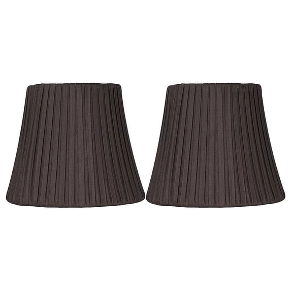 Urbanest Box Pleat Chandelier Empire Clip-on Shade, 3″ Top × 5″ Bottom × 4.5″ Slant Height – Replacement Lamp Shades for Chandelier, Pendant Light, Wall Sconce & Small Table Lamp, 2-Piece, Chocolate
