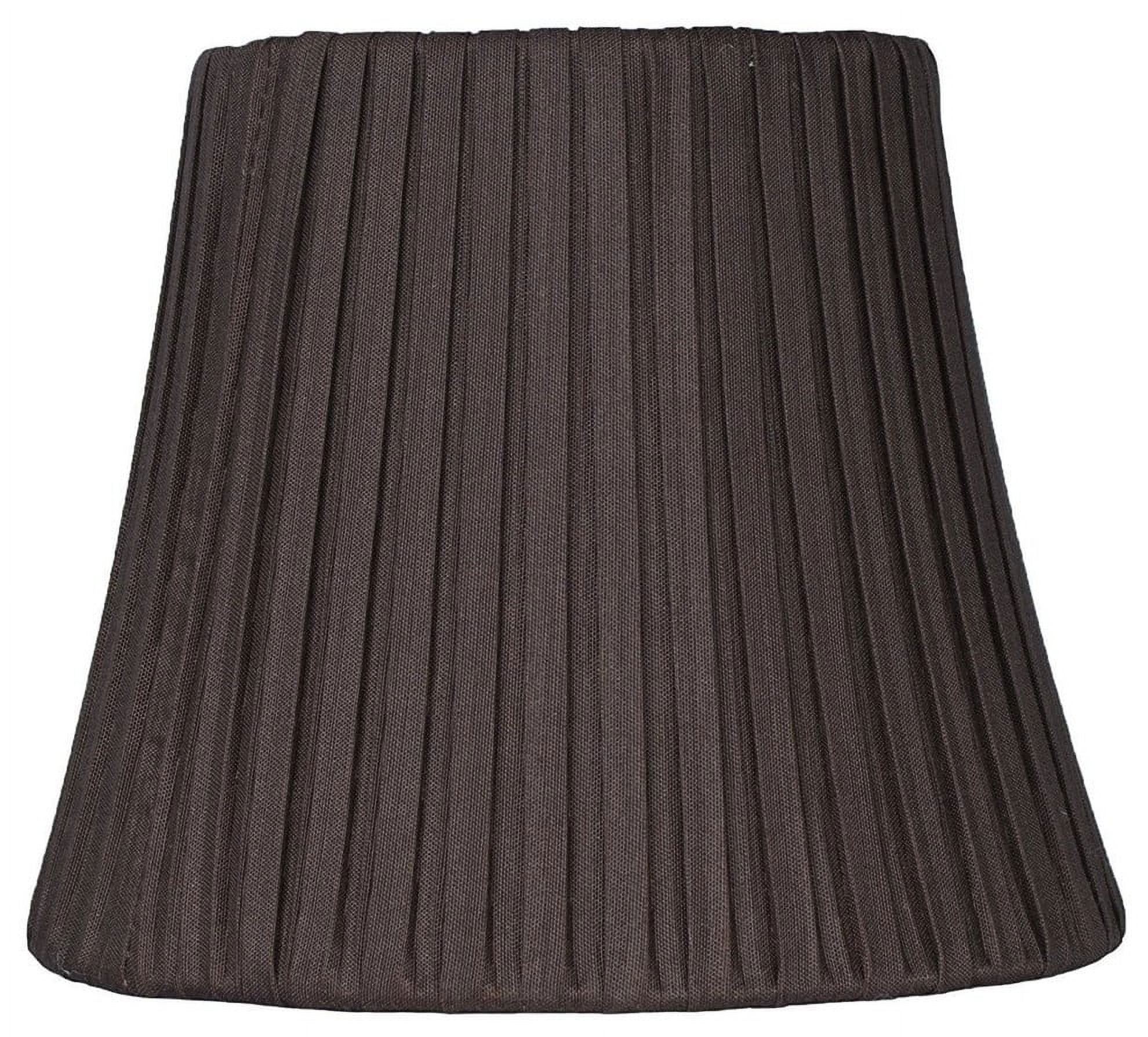 Chocolate Faux Silk Box Pleat Chandelier Shade, 5"