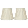 thumbnail image 1 of Urbanest Box Pleat Faux Silk Chandelier Shade, Cream, 3x5x4.5", Set of 5, 1 of 1