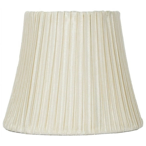 Urbanest Box Pleat Faux Silk Chandelier Shade, Cream, 3x5x4.5", Set of 9