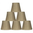 thumbnail image 1 of Urbanest Box Pleat Faux Silk Chandelier Shade, Gold, 3x5x4.5", Set of 6, 1 of 1