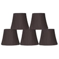 thumbnail image 1 of Urbanest Box Pleated Chandelier Clip-on Shade, 3″ Top × 6″ Bottom × 5″ Slant Height – Replacement Lamp Shades for Chandelier, Pendant Light, Wall Sconce & Small Table Lamp, 5-Piece, Chocolate, 1 of 1