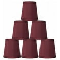 thumbnail image 1 of Urbanest Burgundy Mini Faux Silk Chandelier Lamp Shade, 3x4x4", Set of 6, 1 of 1