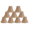 thumbnail image 1 of Urbanest Burlap Chandelier Clip-on Shade, 3″ Top × 6″ Bottom × 5″ Slant Height – Replacement Lamp Shades for Chandelier, Pendant Light, Wall Sconce & Small Table Lamp, 9-Piece, Natural, 1 of 2