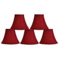 thumbnail image 1 of Urbanest Burlap Bell Chandelier Shade, 3x6x5", Red, Set of 5, 1 of 2