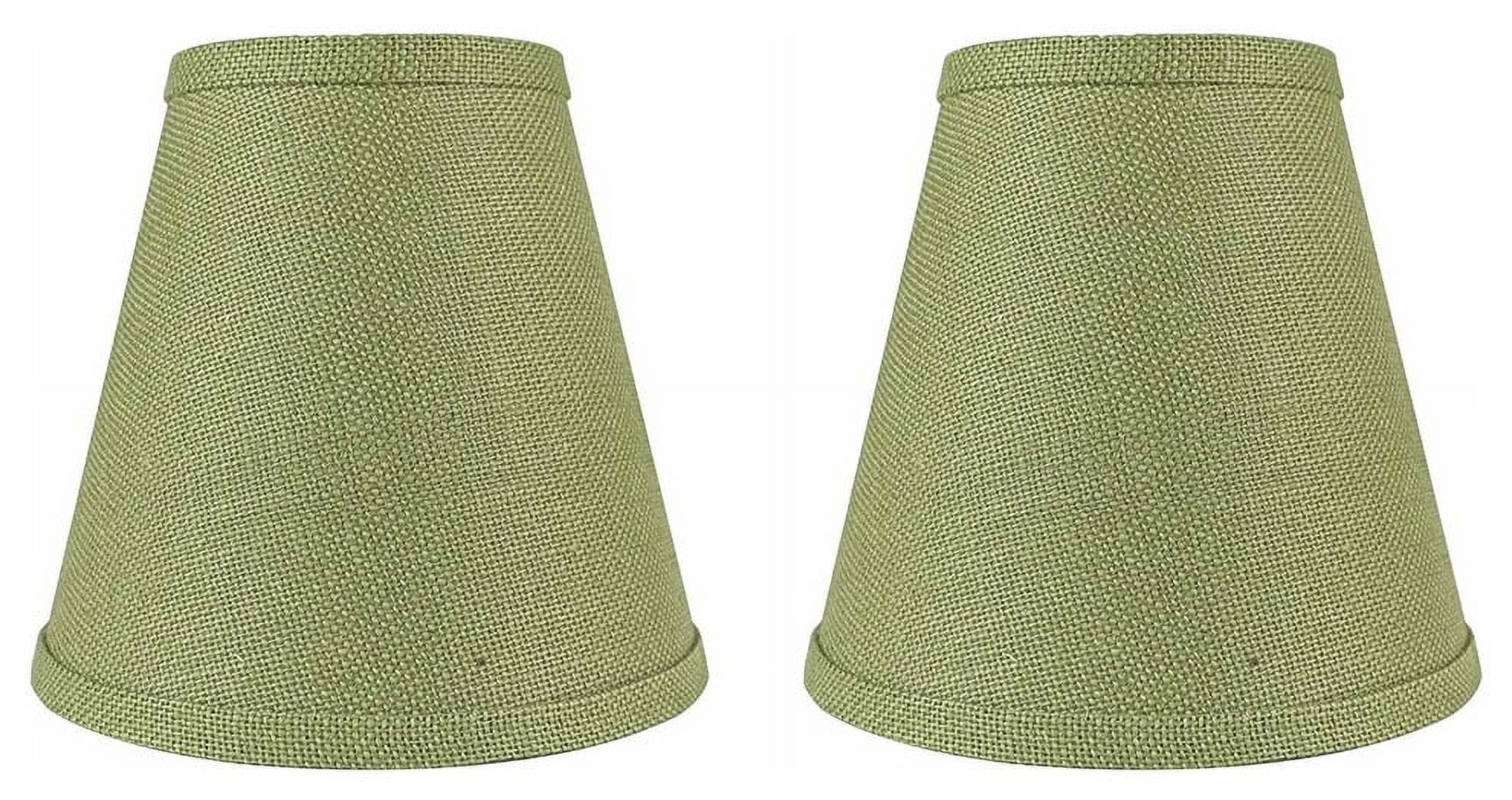 Urbanest Burlap Empire Lamp Shade 5x9x8.5", Khaki Green, Set of 2