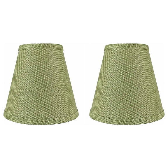 Urbanest Burlap Empire Lamp Shade 5x9x8.5", Khaki Green, Set of 2