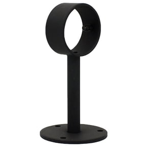 Urbanest Ceiling & Wall Drapery Sconce Bracket – Heavy‑Duty Decorative Curtain Rod Holder, Fits 1 1/8″ Rods, Cast‑Metal Loop Design, Black