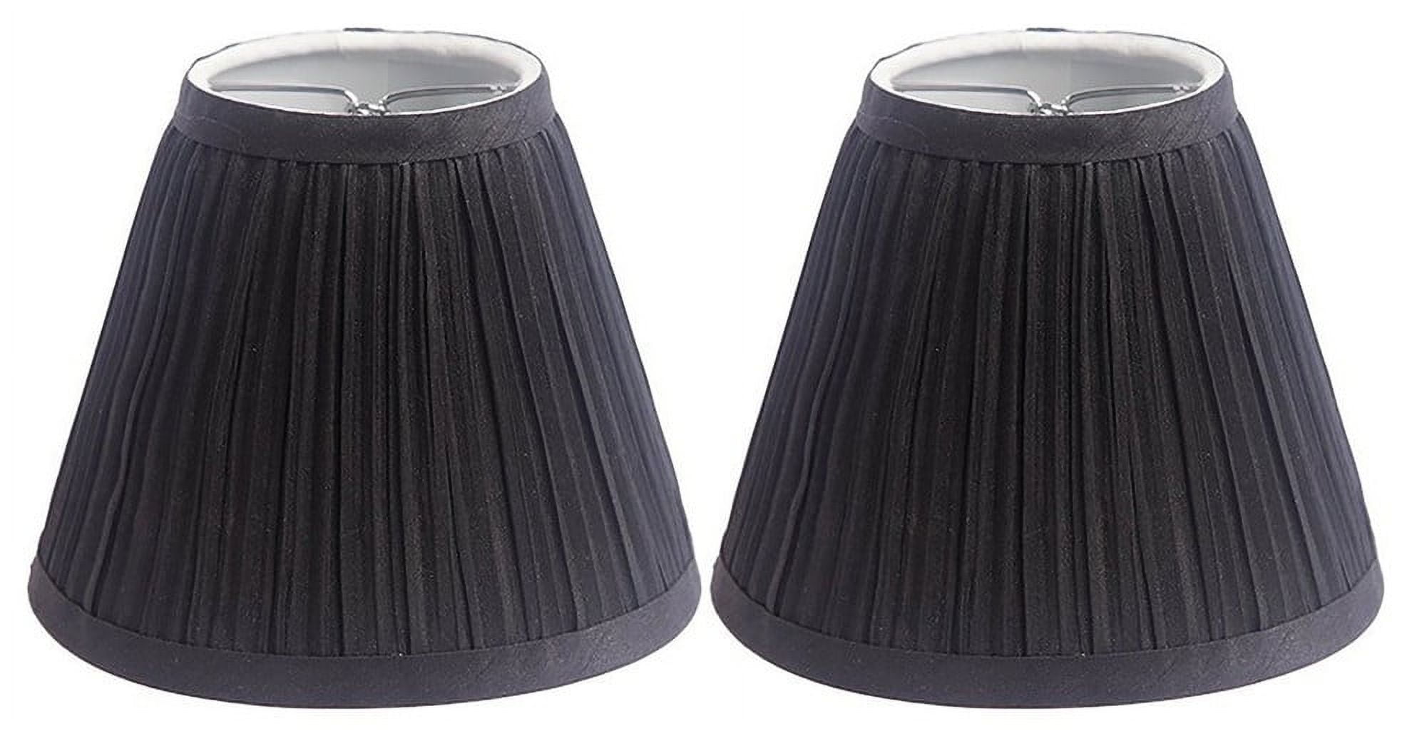 Urbanest Chandelier Lamp Shade, 3x6x5", Black, Set of 2