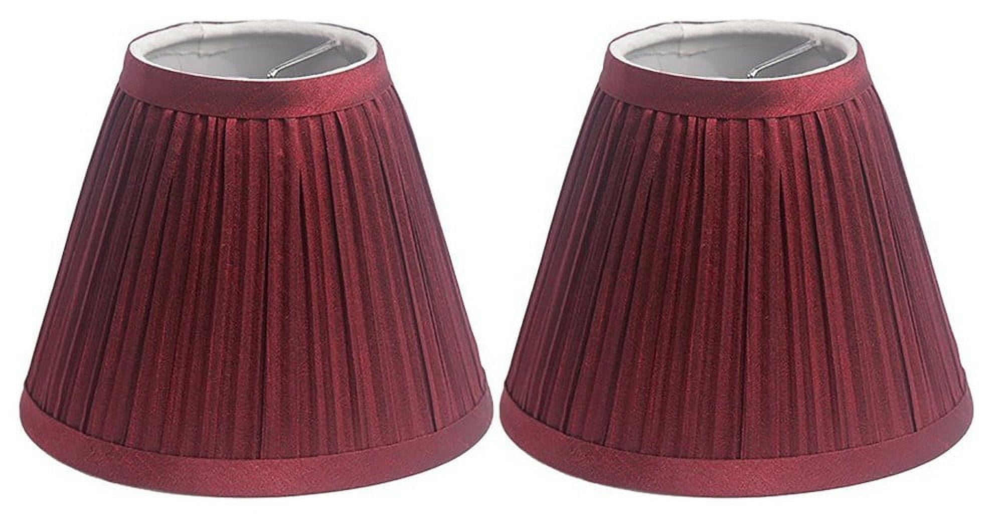 Urbanest Chandelier Lamp Shade, 3x6x5", Burgundy, Set of 2