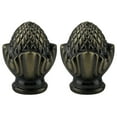 thumbnail image 1 of Urbanest Clara Lamp Finial, 1 7/16" Tall, Antique Brass, Set of 2, 1 of 1