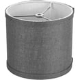 thumbnail image 1 of Urbanest Hardback Burlap Perfect Drum Lampshade – 10" Top x 10" Bottom x 10" Height – Grey Tone –Spider Fitter- Classic Lampshade for Table Lamps, Floor Lamps & Accent Lighting- 1 Piece, 1 of 2