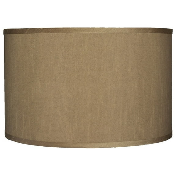 Urbanest Classic Drum Faux Silk Lamp Shade, 16"x16"x10", Taupe