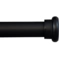 thumbnail image 1 of Urbanest Adjustable Single Curtain Rod Set Forged Iron Button Finials – 3/4-Inch Diameter, With Black Rod, 48–84 Inches, 1 of 1