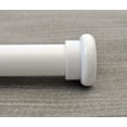 thumbnail image 1 of Urbanest Adjustable Single Curtain Rod Set Forged Iron Button Finials – 3/4-Inch Diameter, With Glossy White Rod, 84–120 Inches, 1 of 2