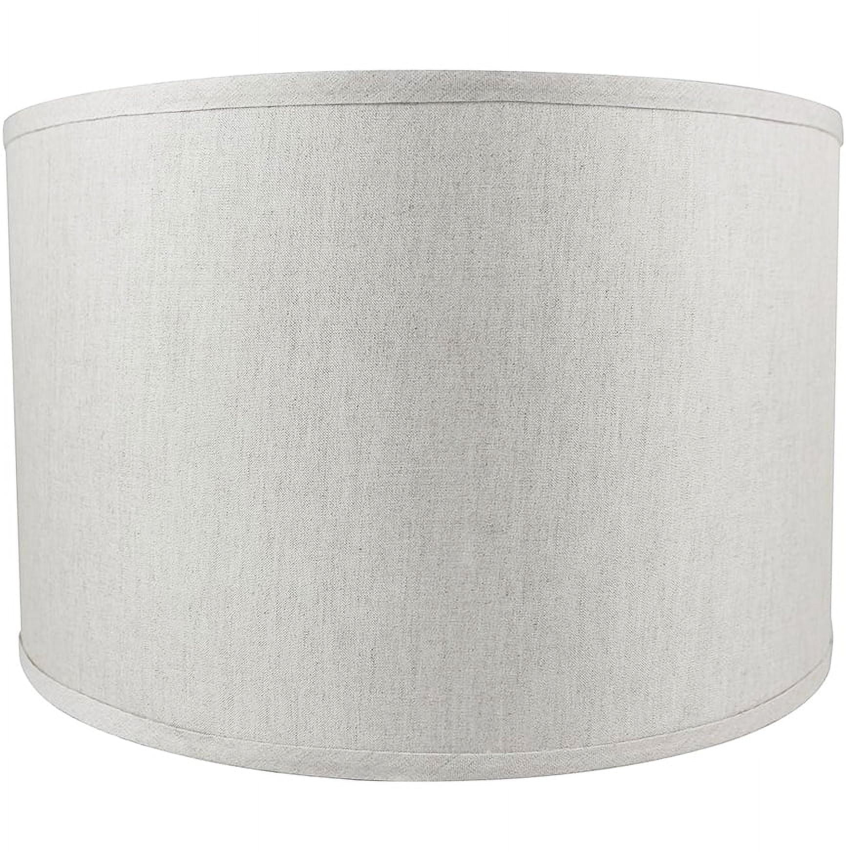 Oatmeal Linen Drum Lamp Shade with Nickel Spider Fitter