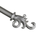 thumbnail image 1 of Urbanest Adjustable Single Curtain Rod Set Coda Finials – 1 - Inch Diameter, With Pewter Rod, 28–48 Inches, 1 of 6