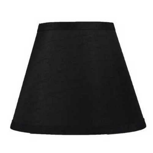 Black Faux Silk Hardback Lampshade with Nickel Spider Fitter