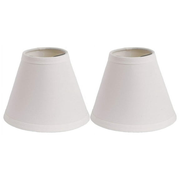 Urbanest Cotton Chandelier Lamp Shade, 3x6x5", White, Set of 2