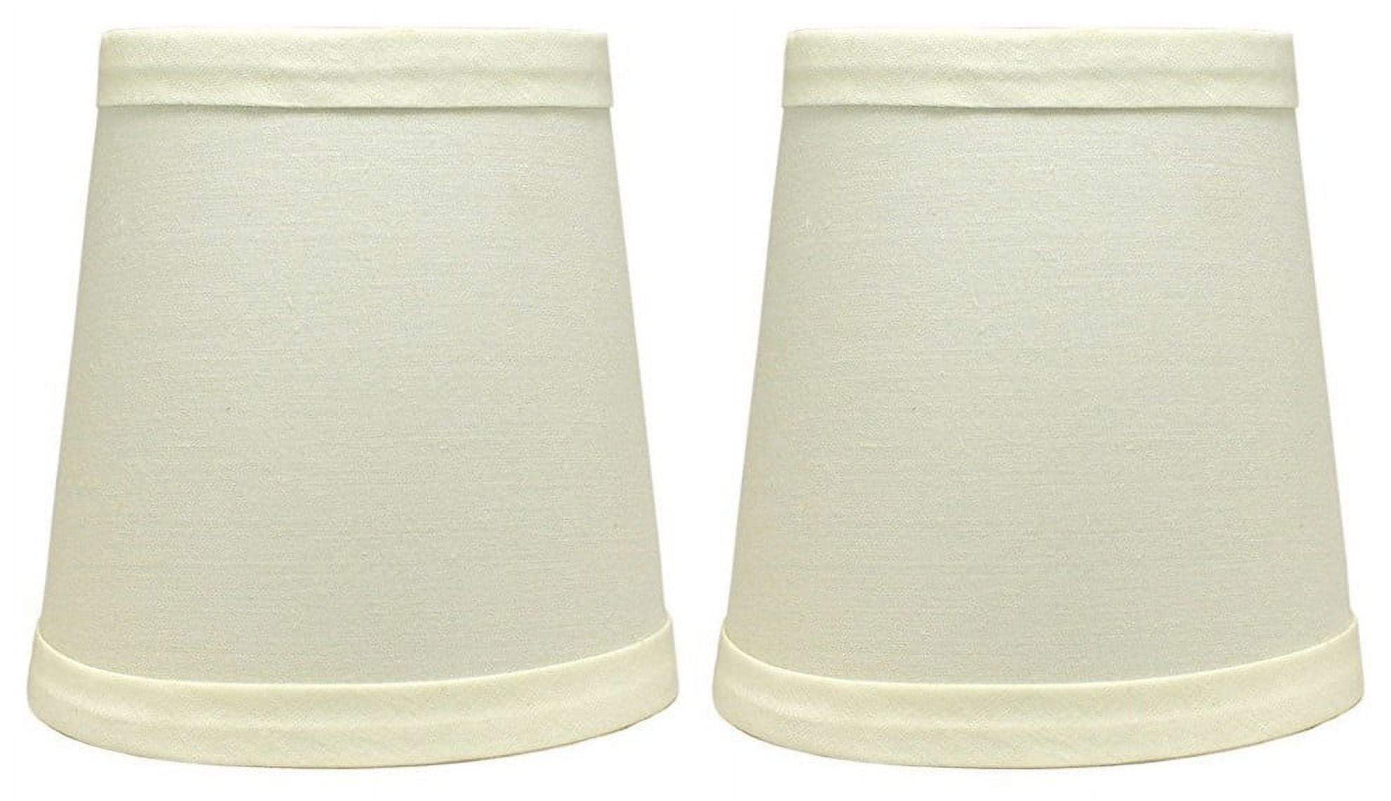 Urbanest Cotton Chandelier Lamp Shades, 3x4x4", Eggshell, Set of 2