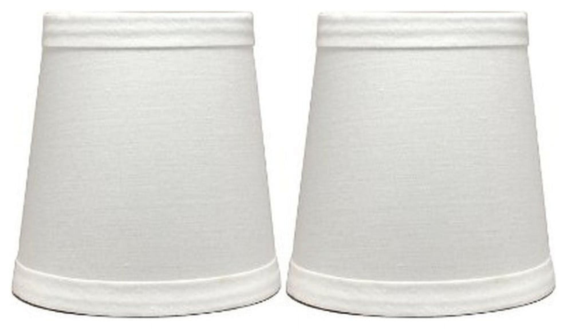 Urbanest Cotton Chandelier Lamp Shades, 3x4x4", Off White, Set of 2