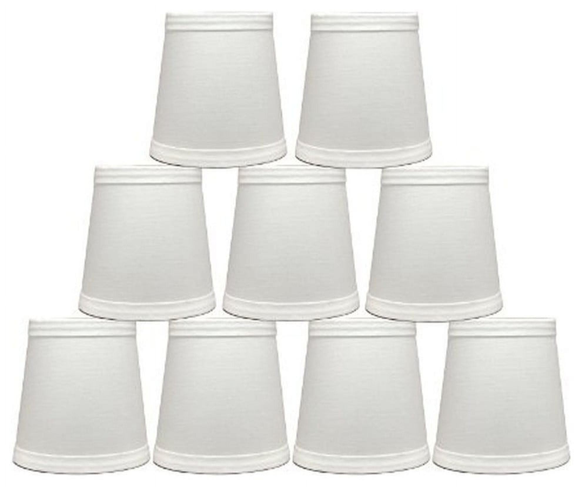 Urbanest Cotton Chandelier Lamp Shades, 3x4x4", Off White, Set of 9