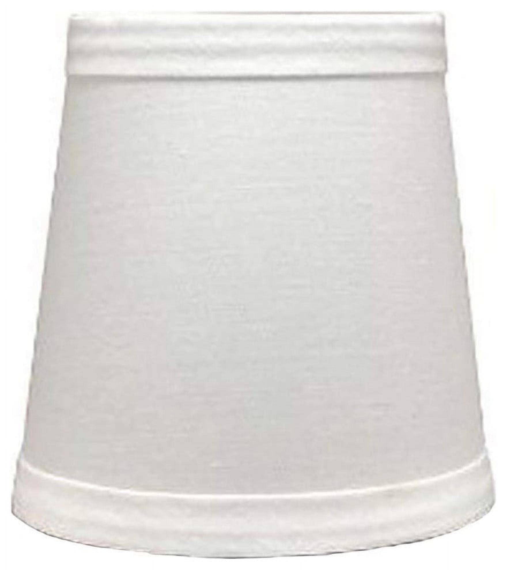 Urbanest Cotton Chandelier Lamp Shades - 4" Hardback Clip-On (Set Of 2) | Off-White