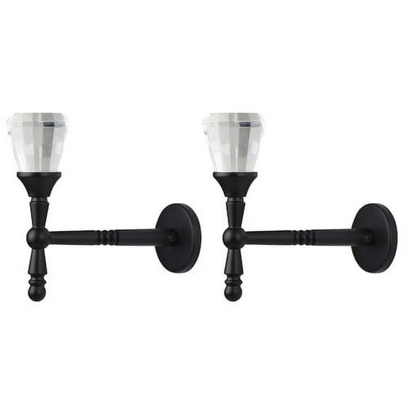 Urbanest Decorative Curtain Holdbacks for Drapes and Curtains, Classic Metal Drapery Tiebacks, Window Curtain Holdback Hooks, 2 Piece, Black