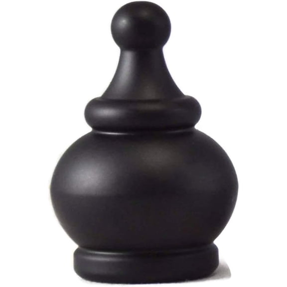 Three Incehes Urbanest Walton Lamp Finial – 3 3/8 Inch Tall, Matte Black– Decorative ...