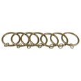 thumbnail image 1 of Urbanest 2" Metal Curtain Rod Rings with Eyelets, Fits up to 1.5″ Rod – Durable Drapery Rings for Smooth Gliding & Secure Grip, 14 Pieces, Antique Gold, 1 of 1