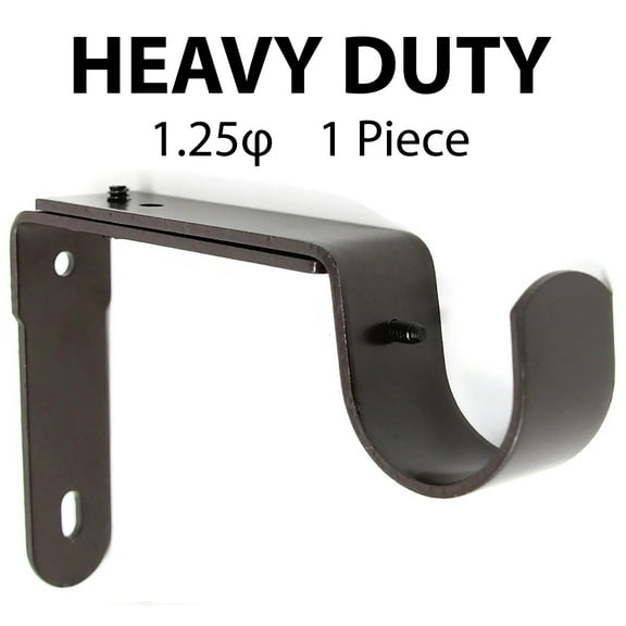 Urbanest Curtain Rod Bracket, Adjustable, Fits 1 1/4" Rod, Bronze