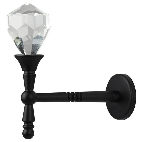 Urbanest Decorative Curtain Holdbacks for Drapes and Curtains, Classic Metal Drapery Tiebacks, Window Curtain Holdback Hooks, 1 Piece, Black