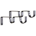thumbnail image 1 of Urbanest Double Curtain Rod Bracket – Non-Adjustable Wall Mount Drapery Hardware for 1" and 5/8" Curtain Rods, Heavy-Duty Metal, Glossy White, 1 of 1
