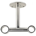 thumbnail image 1 of Urbanest Double Curtain Rod Bracket – Non-Adjustable Wall&Ceiling Mount Drapery Hardware for 1" and 5/8" Curtain Rods, Heavy-Duty Metal, Nickel, 1 of 1