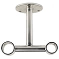 thumbnail image 1 of Urbanest Double Curtain Rod Bracket – Non-Adjustable Ceiling Mount Drapery Hardware for 3/4" and 5/8" Curtain Rods, Heavy-Duty Metal, Nickel, 1 of 1